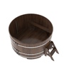 Купель BentWood овальная из дуба (D=1,80 м.), h=1 м. Мореная Премиум для бани фото - 2 BentWood овальная из дуба (D=1,80 м.), h=1 м. Мореная Премиум купель фото фото - 2